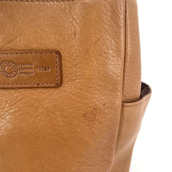 Vintage Fossil Brown Leather Mini Tote Key Purse Double Handles Handbag 75082 - Picture 3 of 14